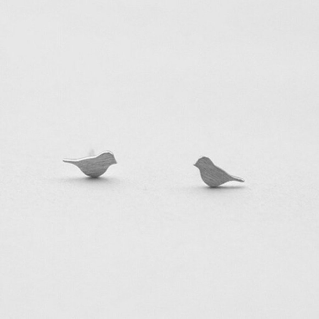Last One 925 Sterling Silver Bird Stud Earrings